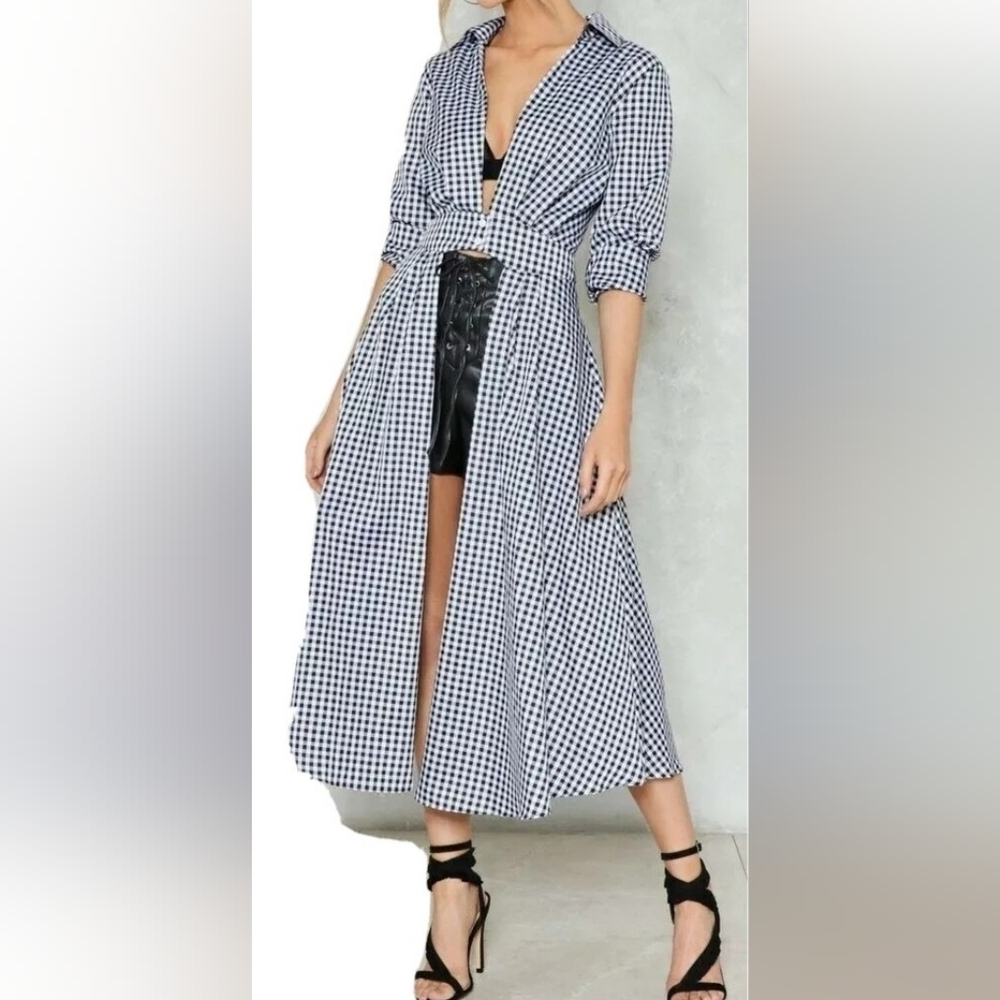 Nasty Gal Checkered Top